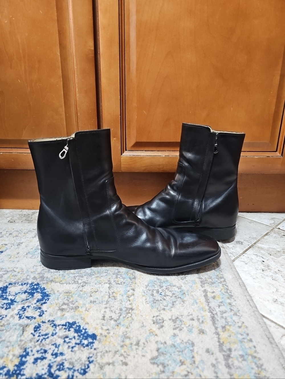 Bally Mens Ankle Leather Men Boots Size 12.5D